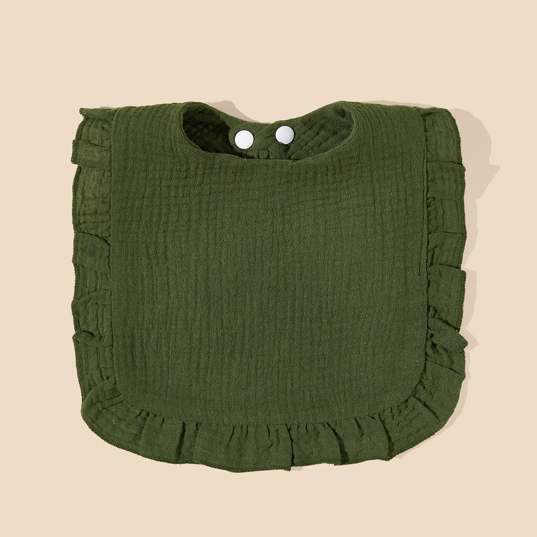 Soft Ruffled Muslin Baby Bib Bowlift