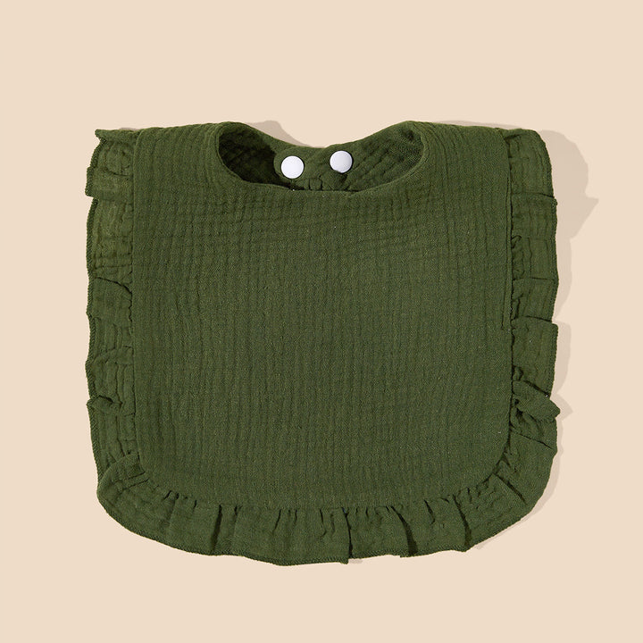 Soft Ruffled Muslin Baby Bib Bowlift