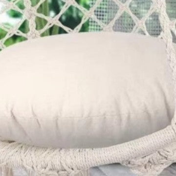Macrame hanging swing chair boho woven fringe indoor outdoor hammock seat Bowlift