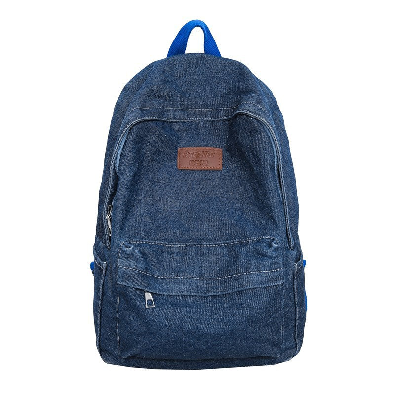 Stylish Denim School Backpack Bowlift