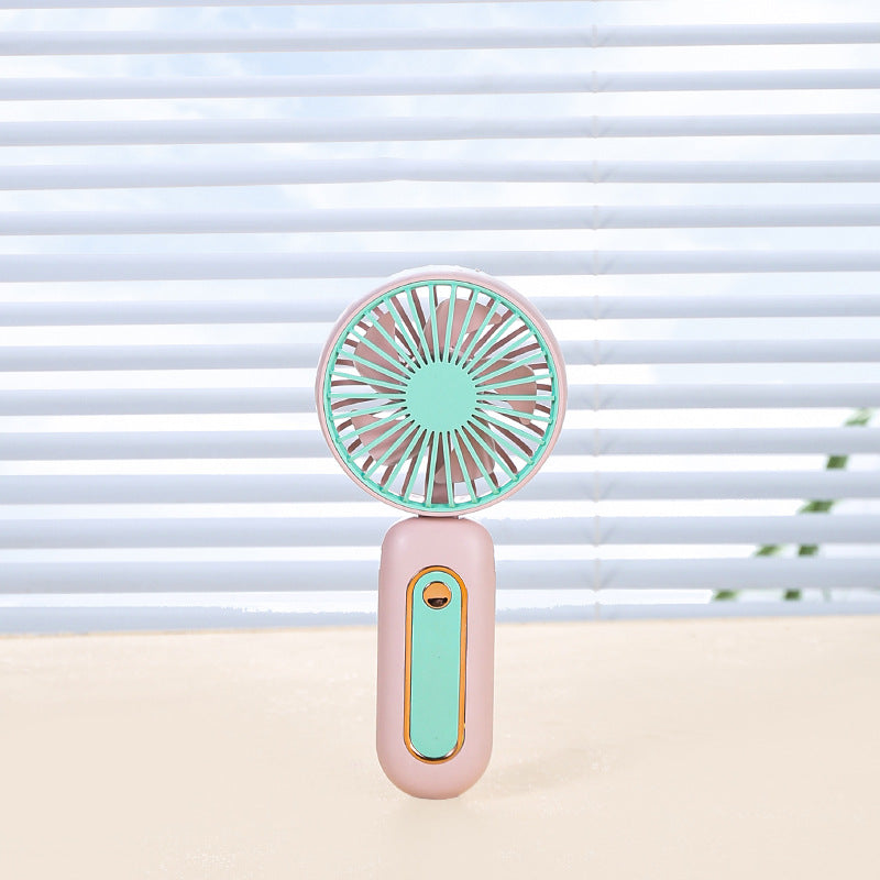 Unisex Portable Hand Fan with LED Display and Ergonomic Handle Bowlift