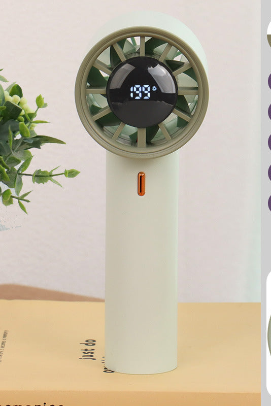 Ladies Portable Mini Fan with Digital Temperature Display Bowlift