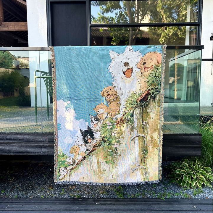 Artistic Pet-Themed Tapestry Blanket