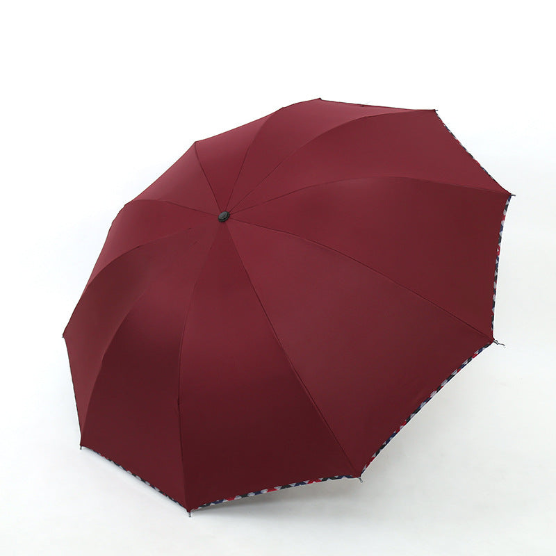 Ladies umbrella with floral design and reinforced frame Bowlift