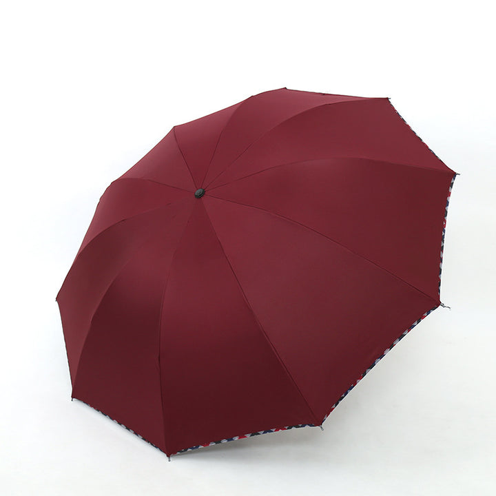 Ladies umbrella with floral design and reinforced frame Bowlift