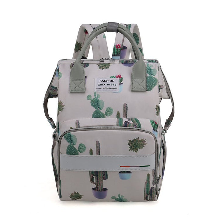 Fashionable Cactus Print Backpack Bowlift