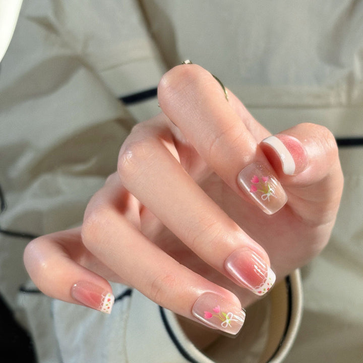 Glossy Press-On Nail Art Bowlift