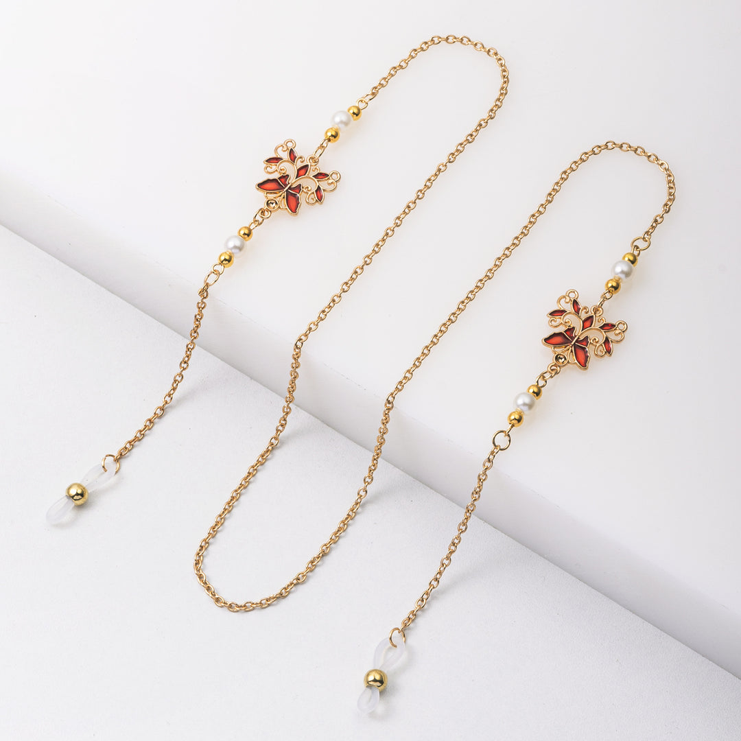Elegant Floral Eyewear Chain Bowlift