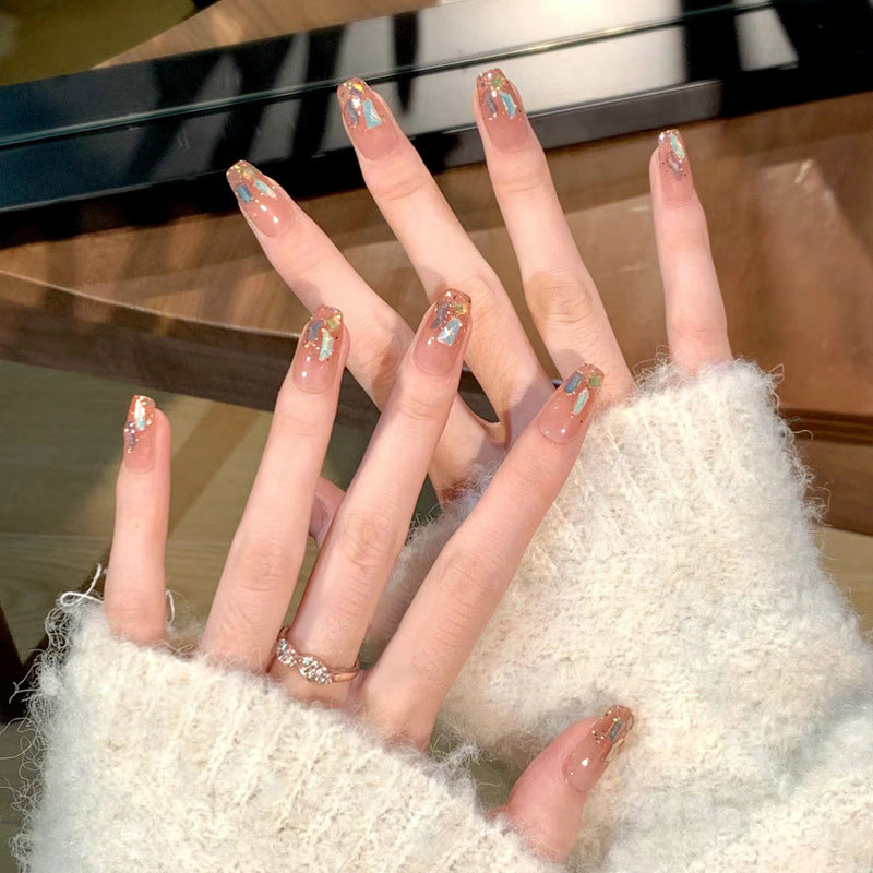 Ombre Press-On Nails with Glossy Finish Bowlift
