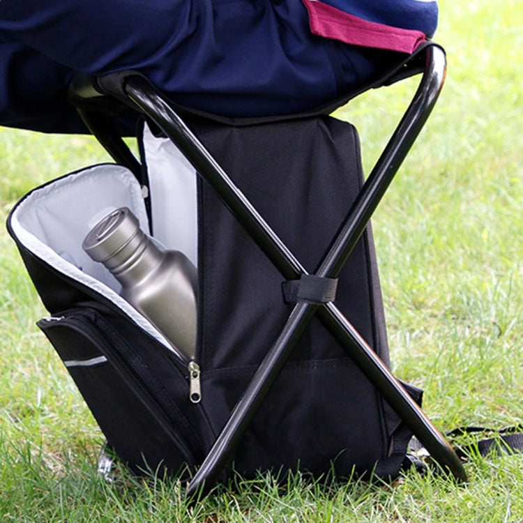 BowLift | Outdoor Portable Folding Camping Chair Lightweight Fishing Beach Chair Stainless Steel Tube Folding Chair with Cooler Bag (Black)