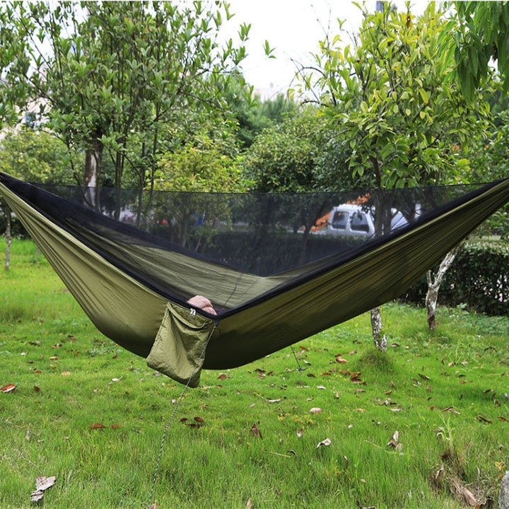 BowLift | Portable Outdoor Hammock with Mosquito Nets (Army Green)