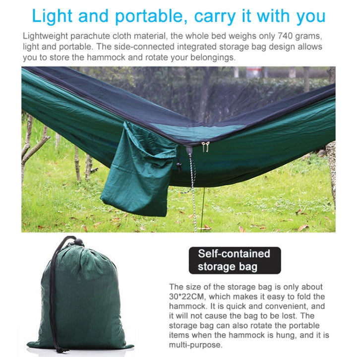 BowLift | Portable Outdoor Hammock with Mosquito Nets (Army Green)