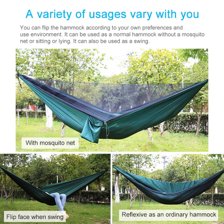BowLift | Portable Outdoor Hammock with Mosquito Nets (Army Green)