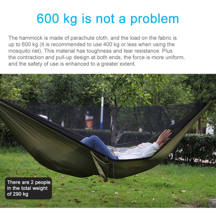 BowLift | Portable Outdoor Hammock with Mosquito Nets (Army Green)