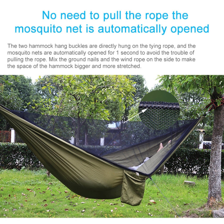 BowLift | Portable Outdoor Hammock with Mosquito Nets (Army Green)