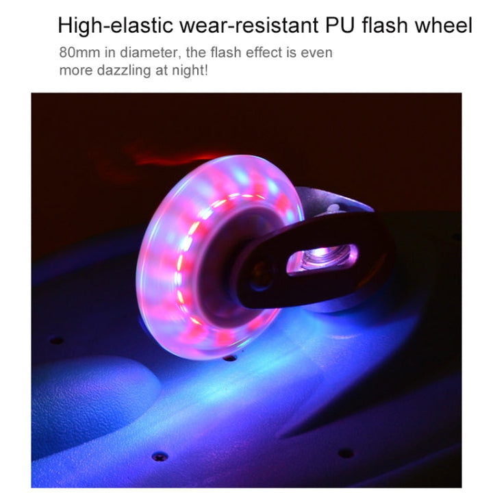 BowLift | Fashion Vulkan Pattern Two-Wheeled Skateboard Glowing Lightning Wheel Vitality Board(Black)