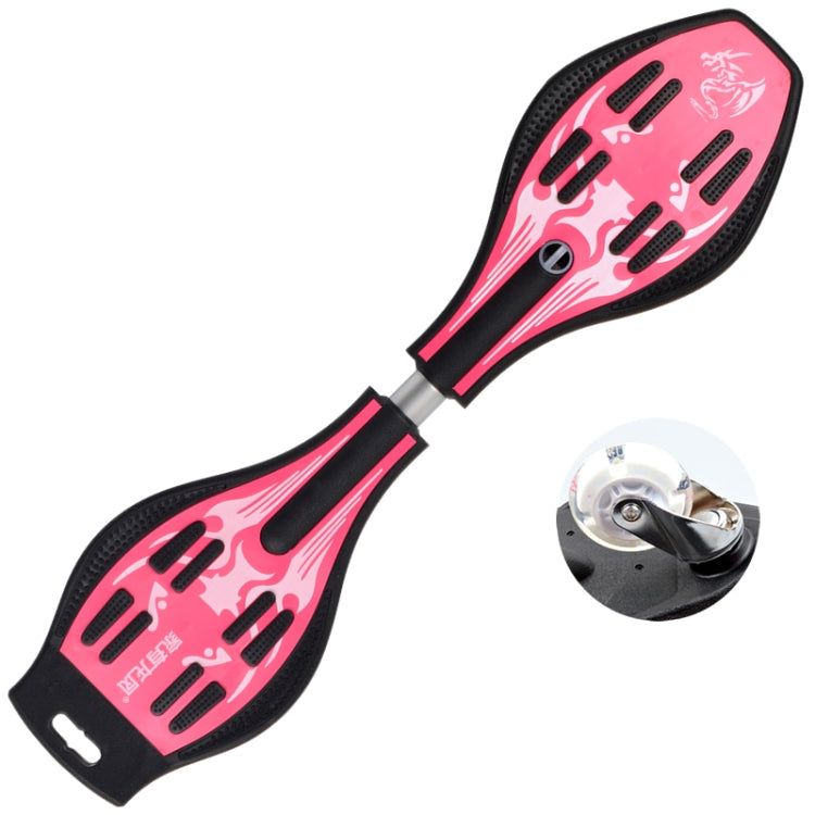 BowLift | Fashion Volcano Pattern Two-Wheel Skateboard Flashing Light Wheel Vitality Board (Pink)
