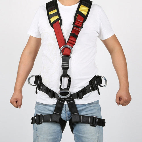 BowLift | XINDA XDA9516 Outdoor Climbing Polyester High-Strength Rope Adjustable Descender Full-Body Safety Harness
