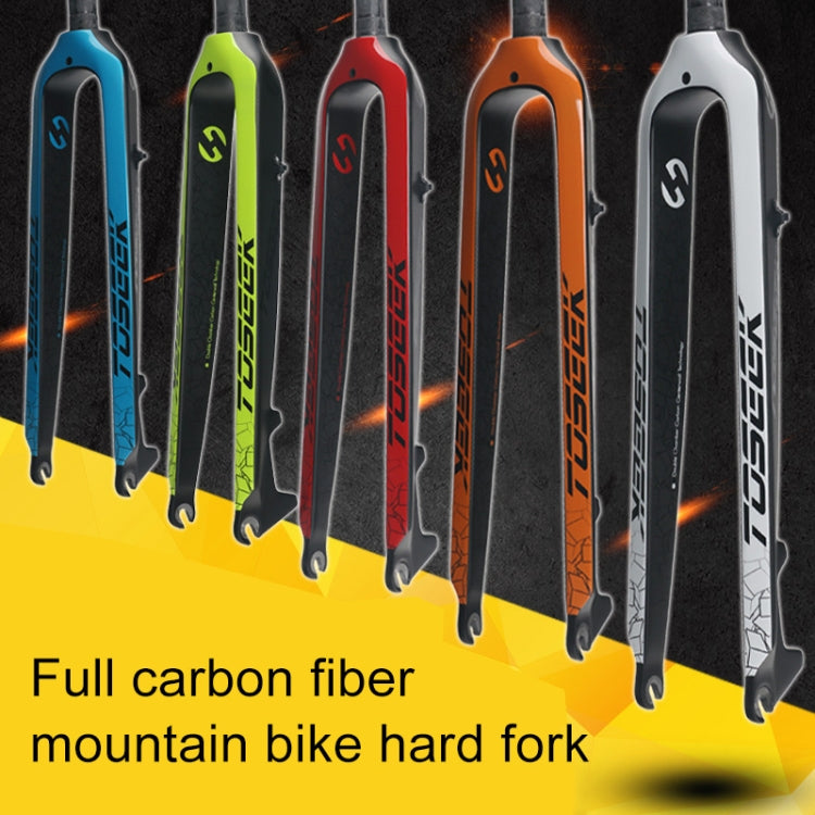 BowLift | TOSEEK Ultra Light 26 Inch 385mm Mountain Bike Full Carbon Fork Straight Tube Disc Brake (Black)