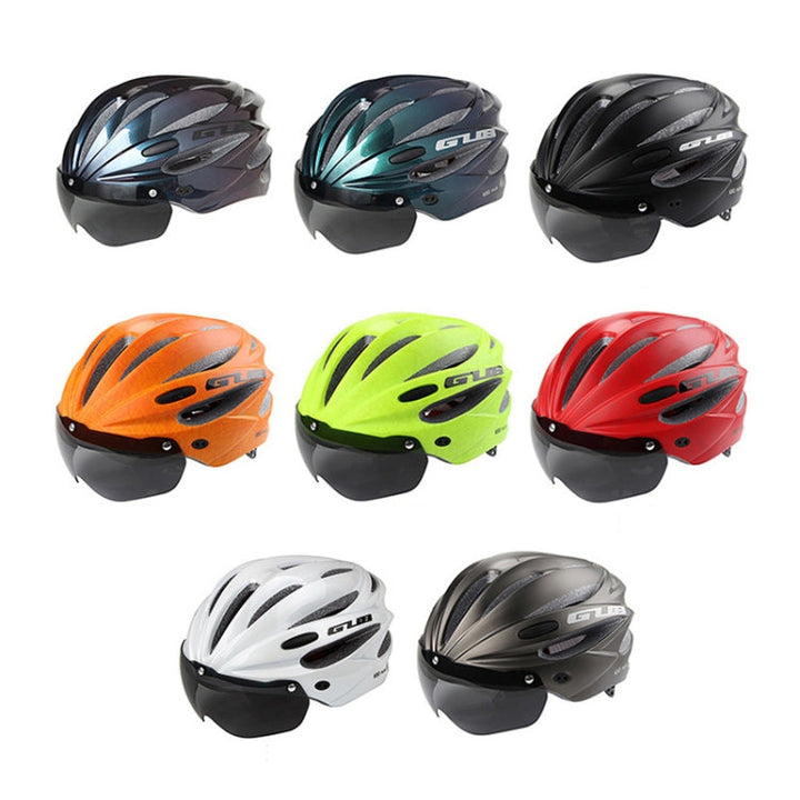 BowLift | GUB K80 Plus Bicycle Helmet with Visor and Glasses (Black)