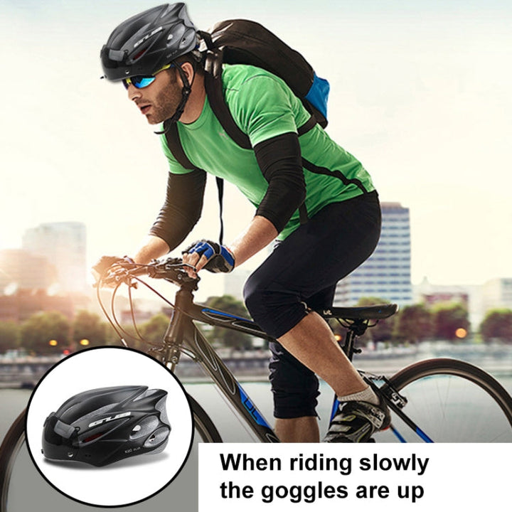 BowLift | GUB K80 Plus Bicycle Helmet With Visor And Goggles (Fluorescent Green)
