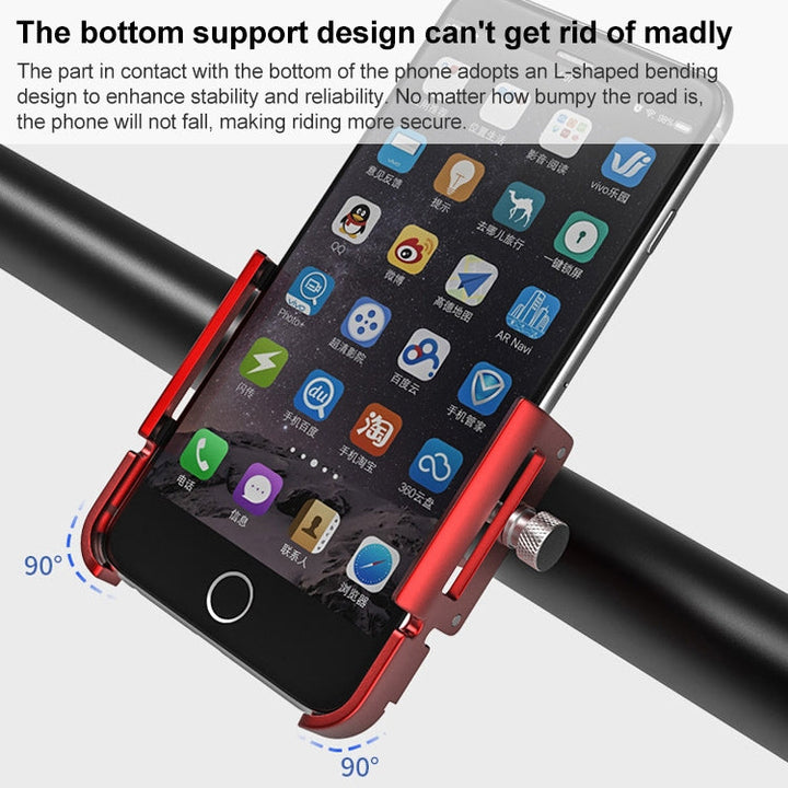 BowLift | GUB P30 Aluminum Bicycle Phone Mount (Black)