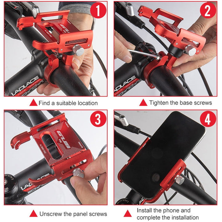 BowLift | GUB P30 Aluminum Bicycle Phone Mount (Black)