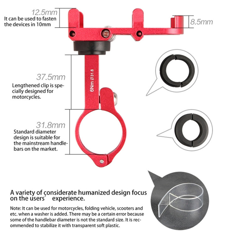 BowLift | GUB Plus 6 Aluminum Alloy MTB Bike Phone Holder (Black)