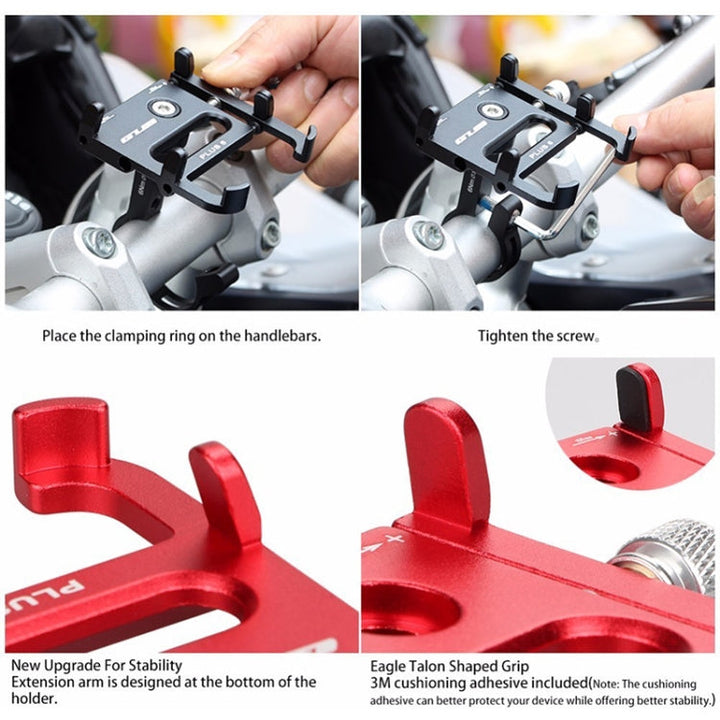 BowLift | GUB Plus 6 Aluminum Alloy MTB Bicycle Phone Holder (Silver)
