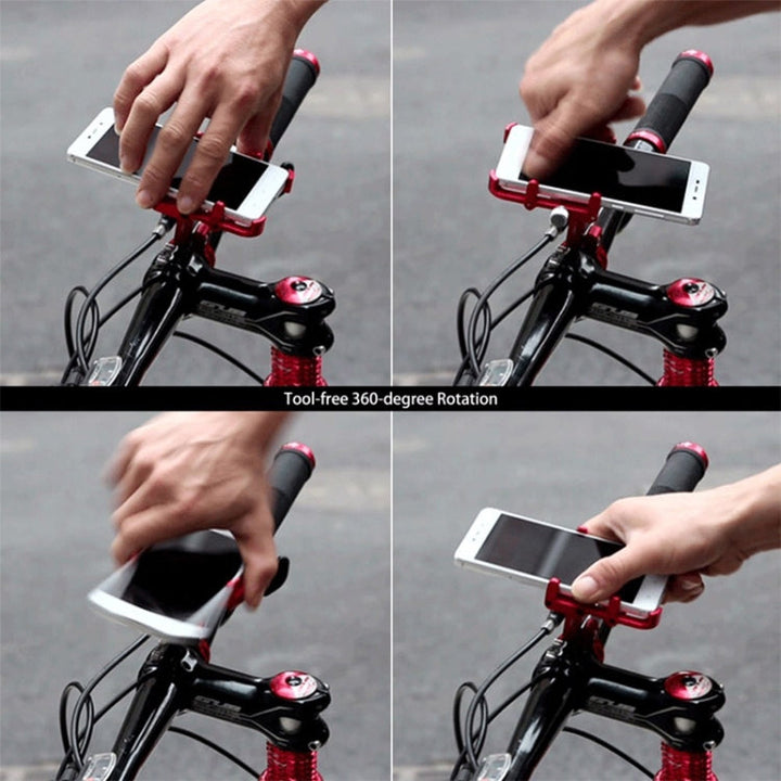 BowLift | GUB Plus 6 Aluminum Alloy MTB Bicycle Phone Holder (Silver)