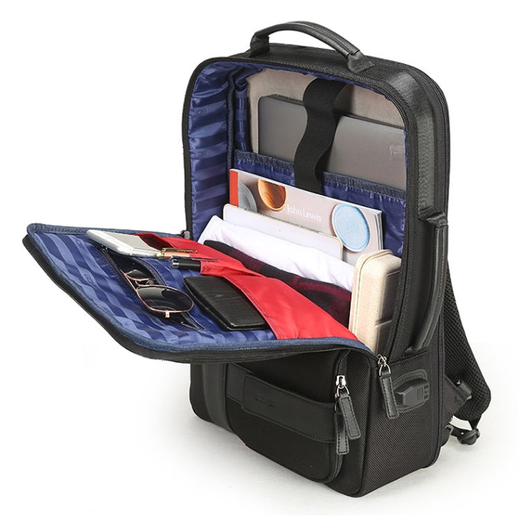 BowLift | Bopai 751-006561 Large Capacity Business Casual Breathable Laptop Backpack with External USB Port, Size: 29 x 16 x 44 cm (Black)