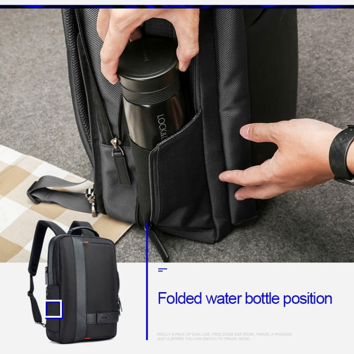 BowLift | Bopai 751-006561 Large Capacity Business Casual Breathable Laptop Backpack with External USB Port, Size: 29 x 16 x 44 cm (Black)
