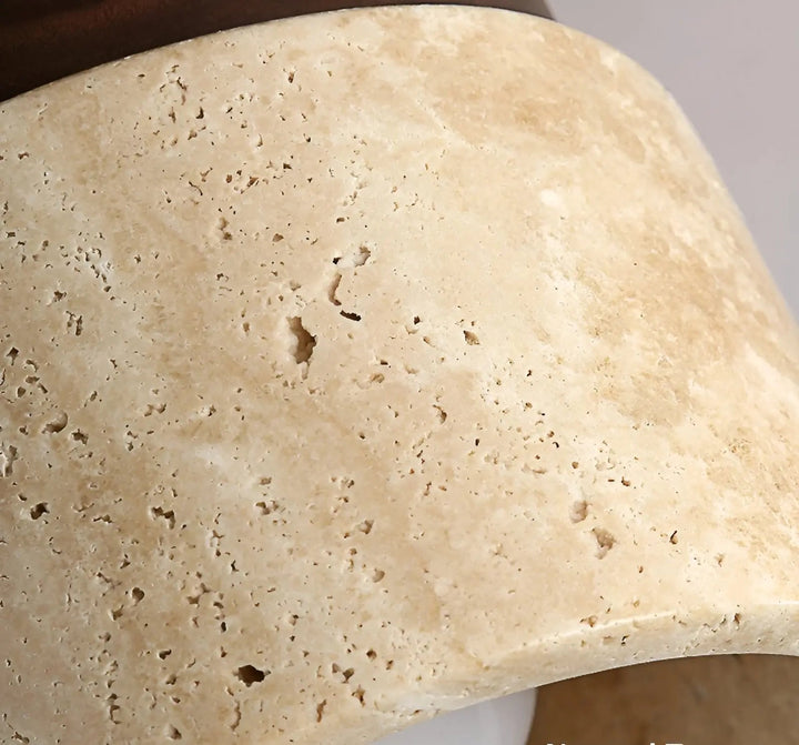 BowLift | Rustic Travertine Ceiling Lamp - TravaGlow