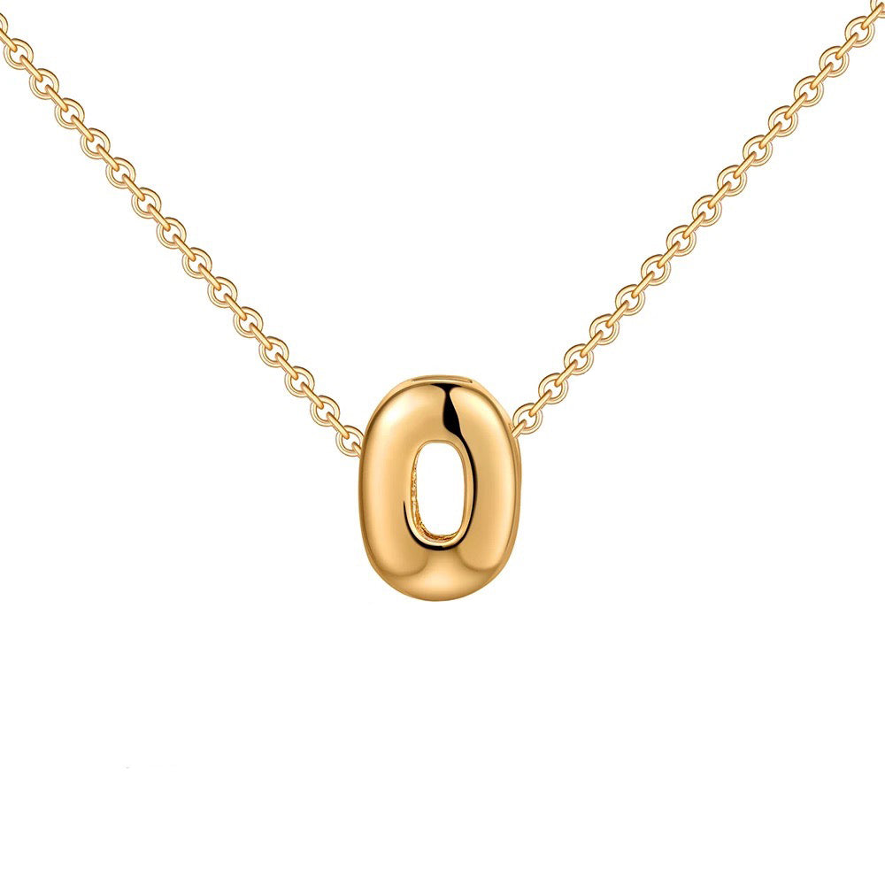 BowLift | Dainty Bubble Letter Initial Necklace
