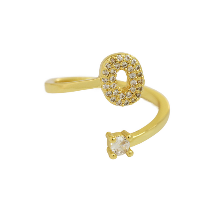 BowLift | Dainty Bubble Diamond Wrap Initial Ring