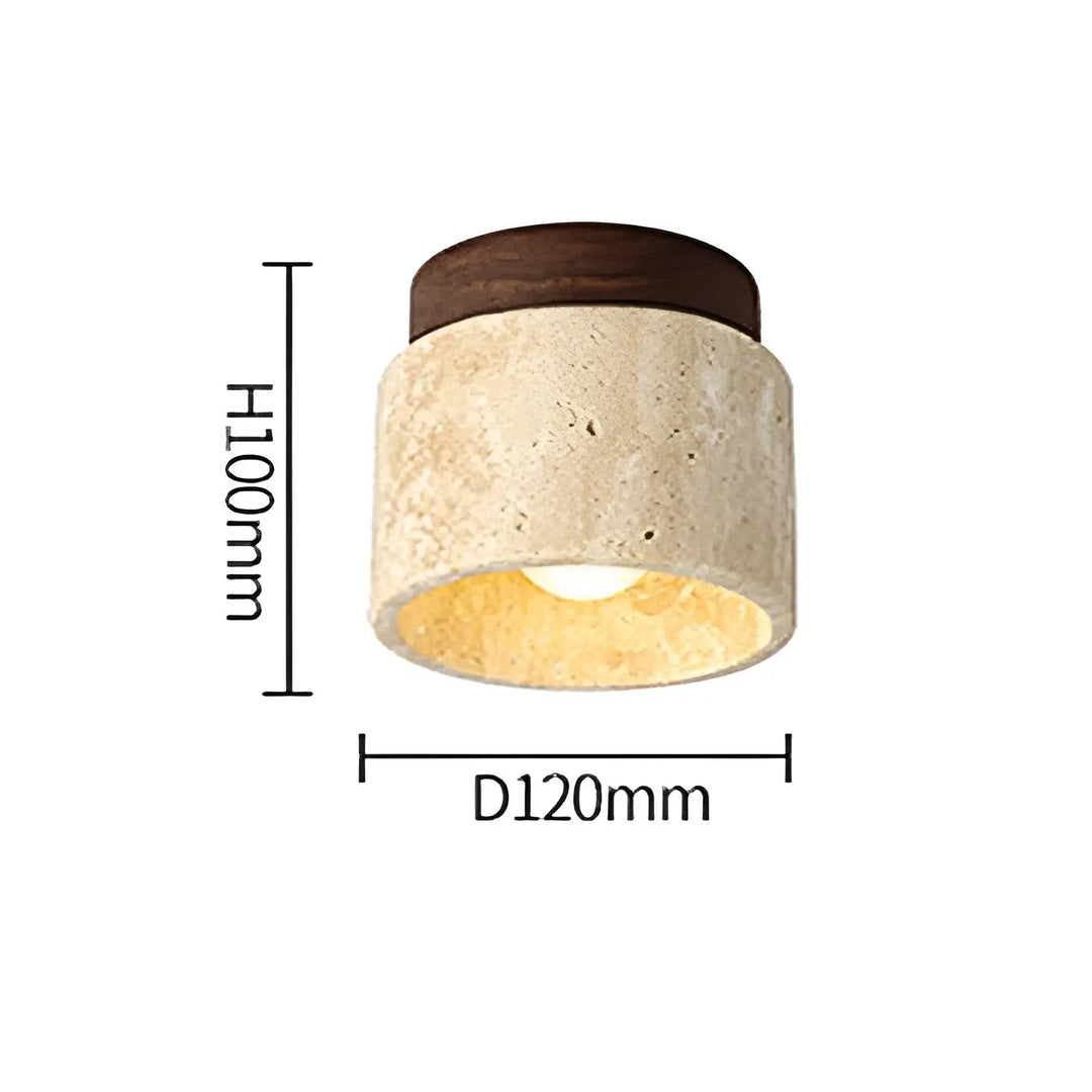 BowLift | LumiZen Luxe - Japanese Inspired LED Ambient Light with Travertine and Wood