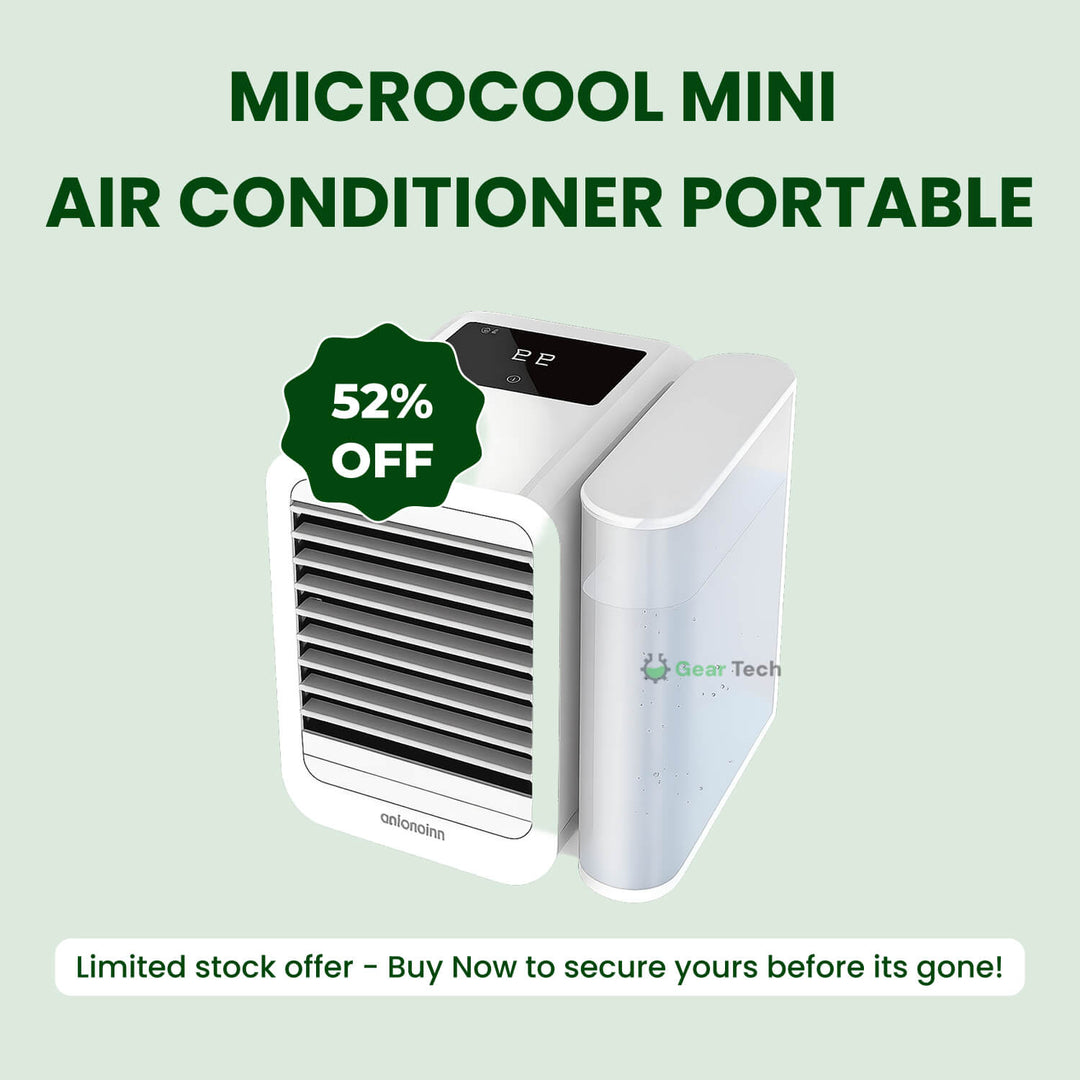 MicroCool Mini Air Conditioner Portable Evaporative Swamp Cooler with 1000ml Water Tank | Bowlift