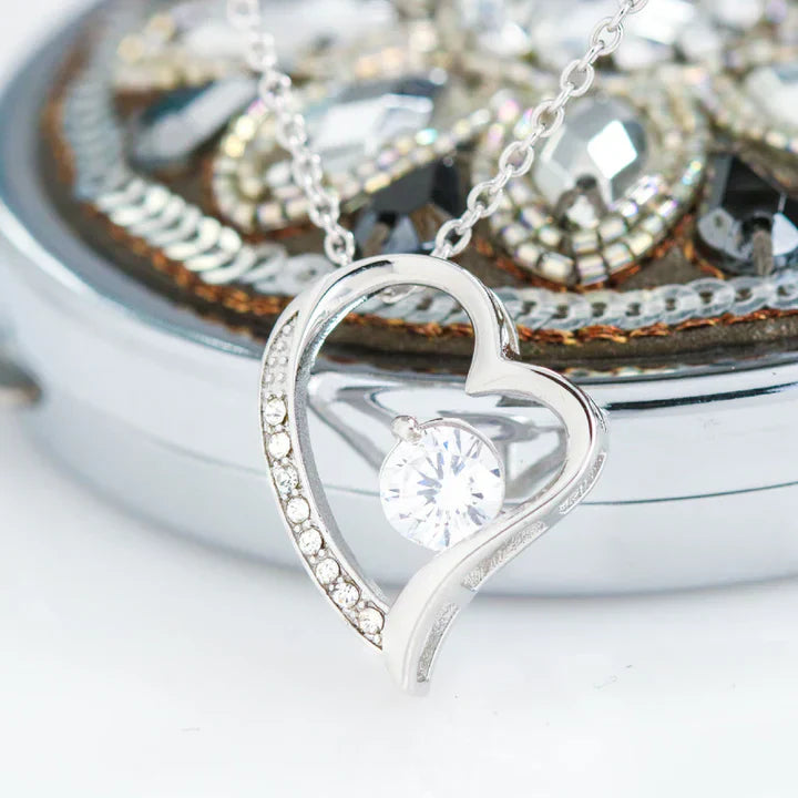 BowLift | EternalBloom | Romantic Rose Box with 14k White Gold Heart Necklace and Love Note