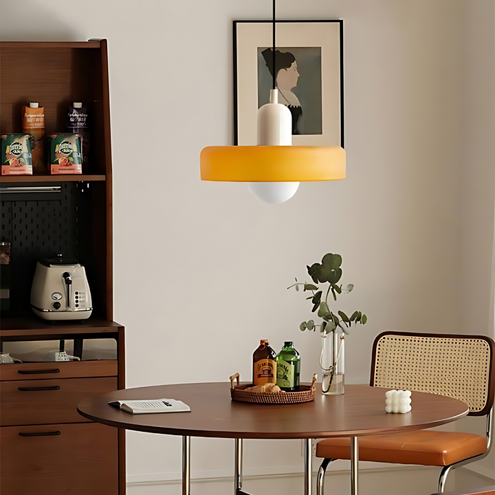 BowLift | Celeste Élégance - Stylish Pendant Lamp of Metal & Glass