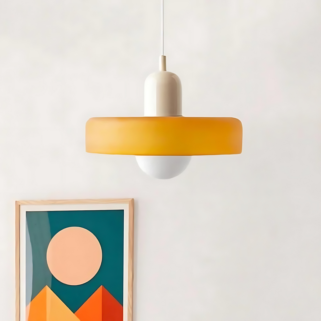 BowLift | Celeste Élégance - Stylish Pendant Lamp of Metal & Glass