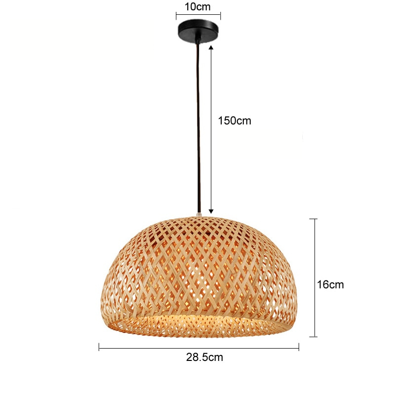 BowLift | BambooLife Pendant Lamp - Handwoven Bamboo Lampshade for a Warm Interior