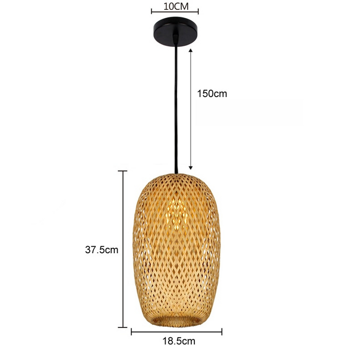 BowLift | BambooLife Pendant Lamp - Handwoven Bamboo Lampshade for a Warm Interior