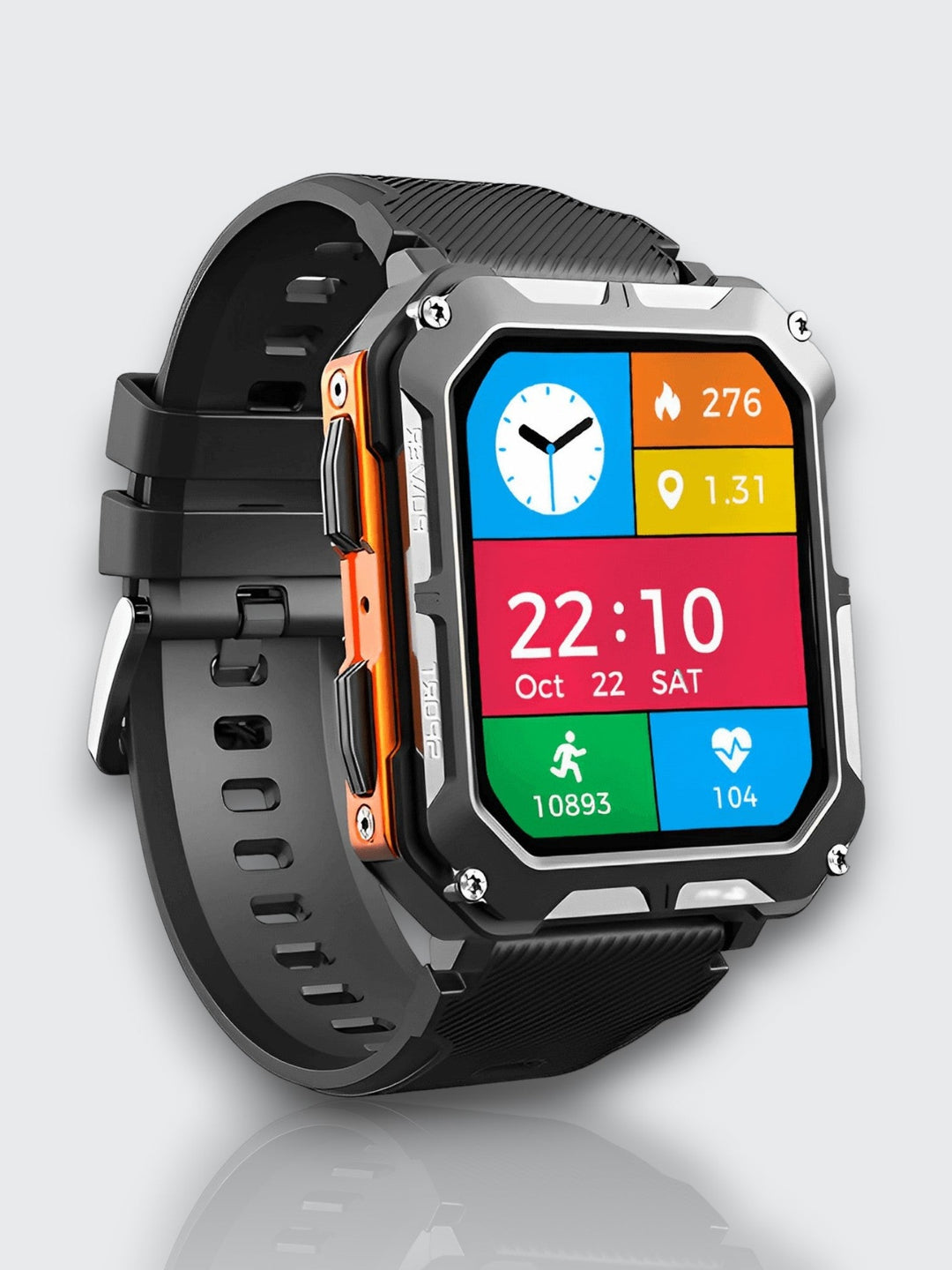 Indestructible Smartwatch with Heart Rate Monitor and 14 Days Battery Life – Waterproof and Shockproof for Active Professionals | Bowlift