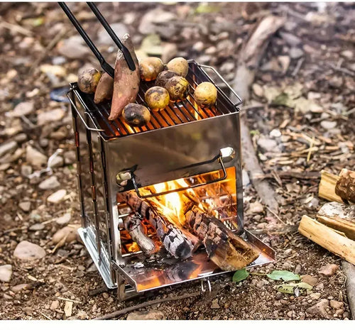 FirePower Compact – Portable Stainless Steel Wood Stove for Outdoor Activities | Bowlift