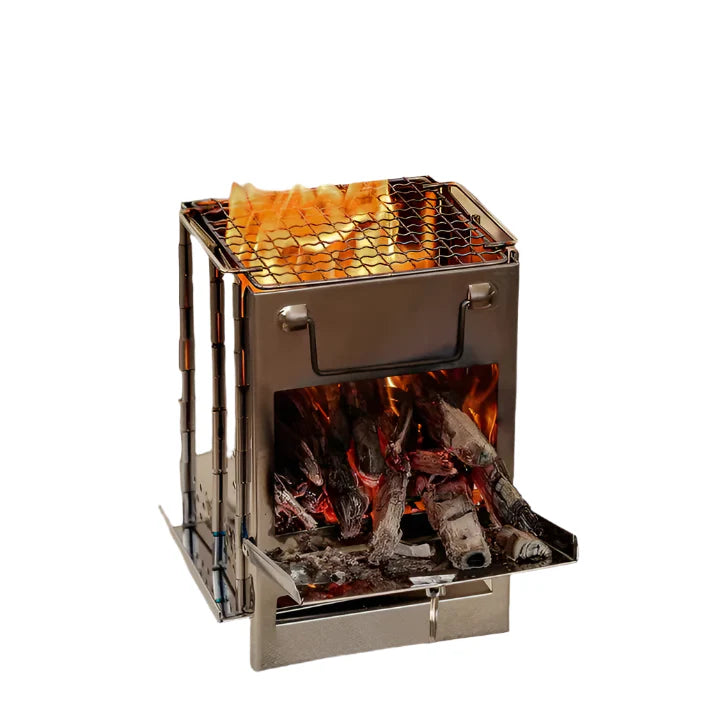 FirePower Compact – Portable Stainless Steel Wood Stove for Outdoor Activities | Bowlift