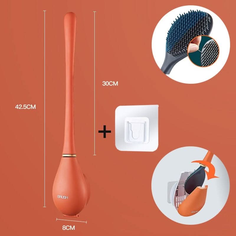 BowLift | Wall-Mounted Silicone Toilet Brush with Holder