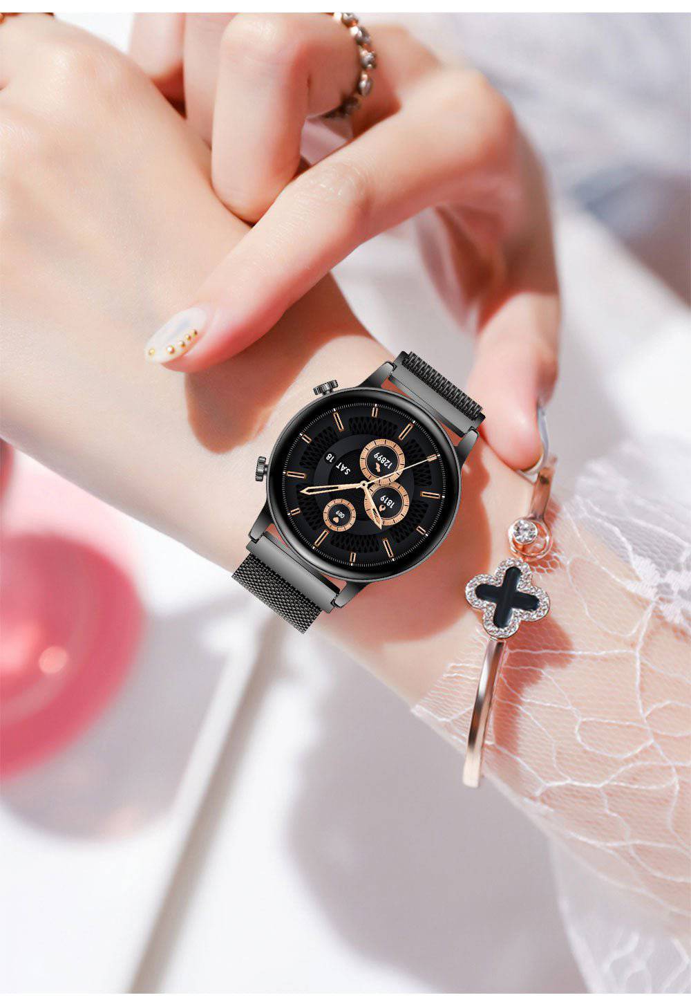 BowLift | Orlina – Elegant & Smart Women’s Smartwatch with Fitness Tracker, Sleep Monitor & Notifications