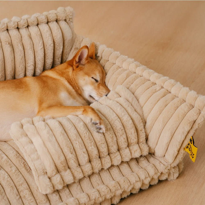 BowLift | Orthopaedic dog cushion with neck support & fluffy comfort