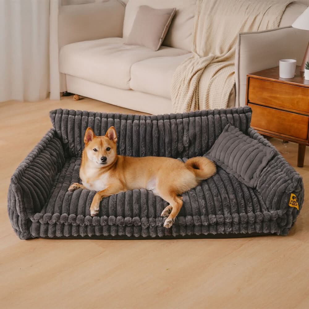 BowLift | Orthopaedic dog cushion with neck support & fluffy comfort