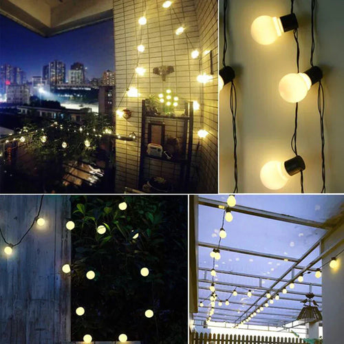 BowLift | Waterproof Outdoor String Lights - Solar Garden Lighting for Balcony & Terrace